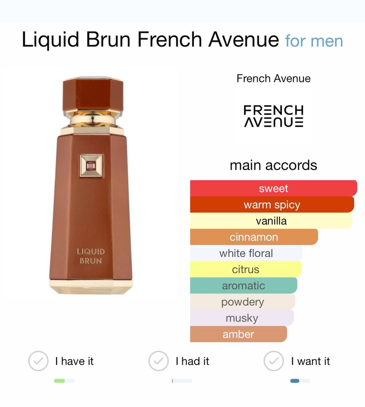 Liquid Brun French Avenue
